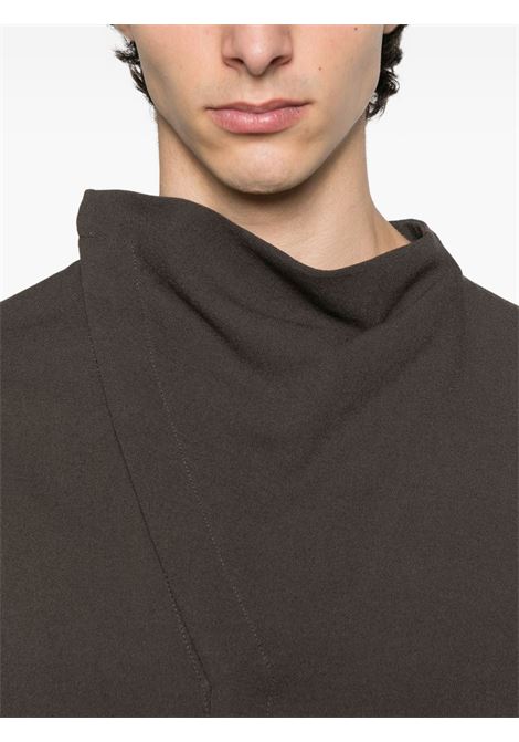 Camicia asimmetrica a portafoglio in grigio Rick owens - uomo RICK OWENS | RU02E1299WA78